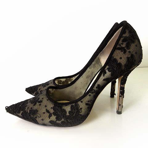 ジミーチュウ JIMMY CHOO パンプス ハイヒール 花柄 レース 35
