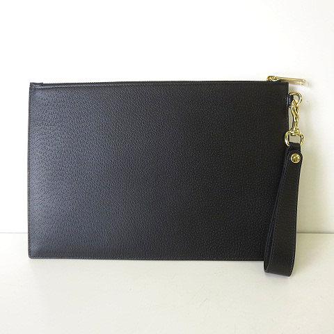 GUCCI 黒 レザークラッチバッグ GUCCI（グッチ） 未使用品 バッグ ホースビット レザー クラッチバッグ