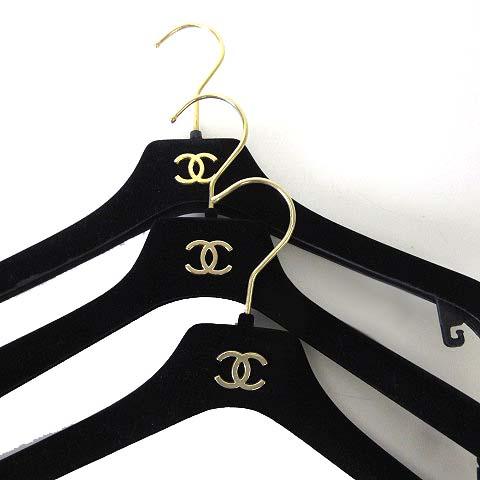 CHANEL（シャネル） ハンガー ココマーク 3本セット ベロア ベルベット
