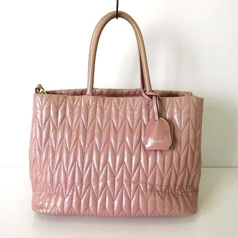 miu miu（ミュウミュウ） バッグ マテラッセ 2Way レザー トートバッグ