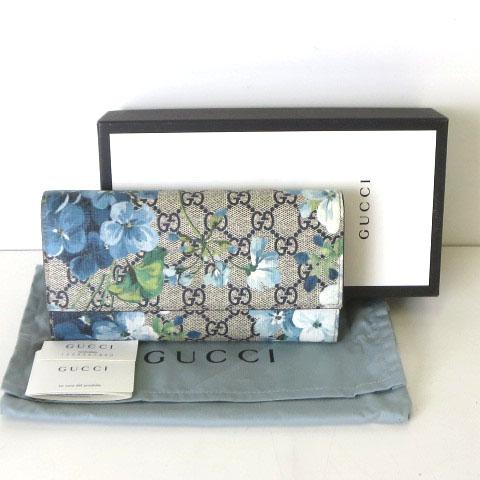 GUCCI（グッチ） 財布 長財布 GGブルームス スプリーム フローラル 花