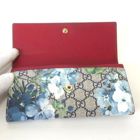 【美品】グッチ　長財布　正規品　GGブルームス　フローラ　スプリーム　フラワー GUCCI（グッチ） 財布 長財布 GGブルームス スプリーム フローラル 花