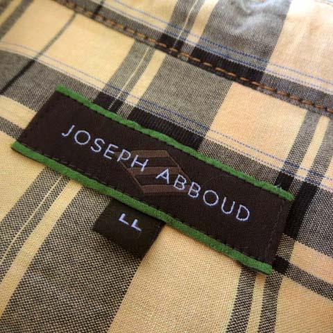 ジョセフアブード JOSEPH ABBOUD シャツ チェック コットン ロゴ 