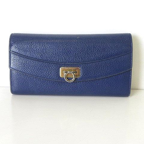 Salvatore Ferragamo フェラガモ長財布 ガンチーニ ブルー FERRAGAMO（フェラガモ） サルヴァトーレフェラガモ Salvatore