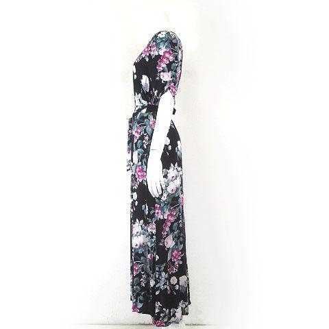 H&M エイチ&エム ワンピース フローラル 花柄 ロング マキシ ウエスト