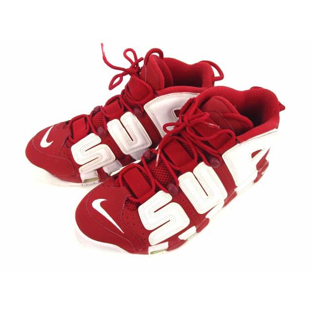 中古 ナイキ Nike シュプリーム Supreme スニーカー シューズ 靴 エア モア アップテンポ シュプリーム 902290 600 赤 白 28 5cm メンズ ベクトル 古着 069 202008290606 ブランド古着販売のベクトル 通販 Yahoo ショッピング