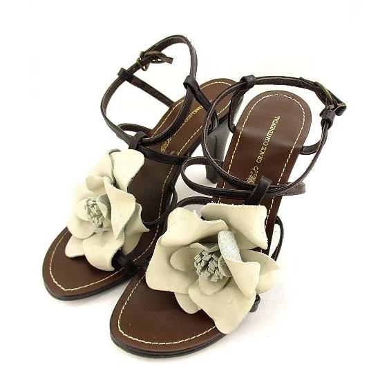 中古 グレースコンチネンタル Grace Continental サンダル フラワーモチーフ バックストラップ ハイヒール 37 レディース ベクトル 古着 069 ブランド古着販売のベクトル 通販 Yahoo ショッピング