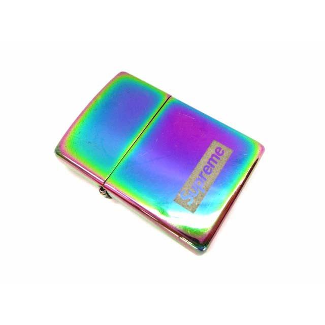 最安値挑戦 ジッポー Zippo シュプリーム Supreme ライター オイルライター ロゴ 16年製 玉虫色 マルチカラー 喫煙グッズ メンズ レディース ベクトル 古着 人気ショップが最安値挑戦 Zoetalentsolutions Com