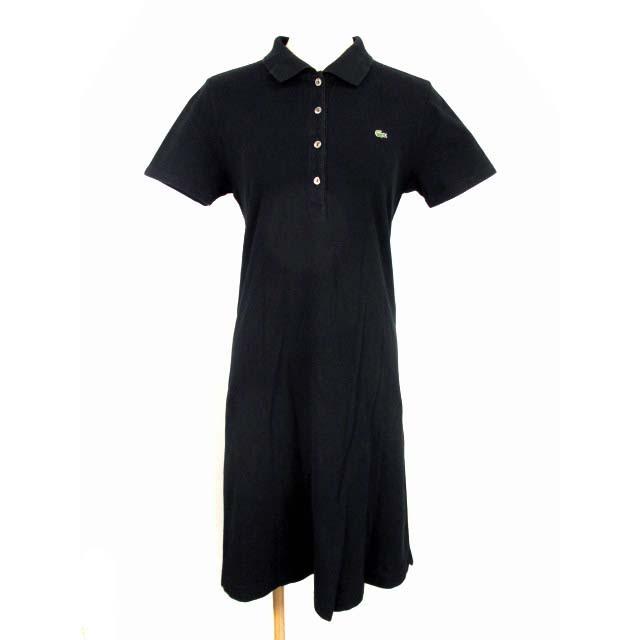 中古 ラコステ Lacoste 半袖 ポロシャツワンピース Ef335e 鹿の子 ワンポイント ロゴ刺繍 無地 ストレッチ 黒 ブラック 42 レディース ベクトル 古着 069 ブランド古着販売のベクトル 通販 Yahoo ショッピング