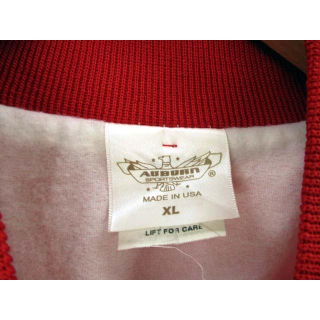 AUBURN SPORTS WEAR スタジャン ナイロンジャケット ブルゾン 刺繍 赤