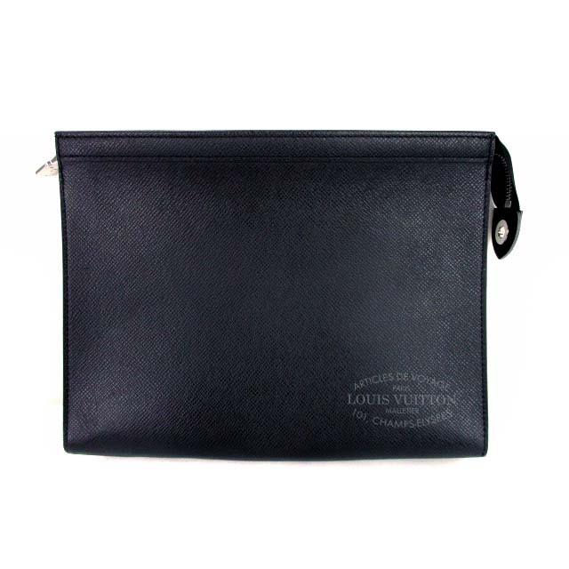 中古 ルイヴィトン ルイヴィトン Louis Vuitton セカンドバッグ 黒 クラッチバッグ タイガ M M ポシェット ヴォワヤージュ 黒 メンズ ベクトル レザー ブランド古着販売のベクトル 069 ブラック 古着