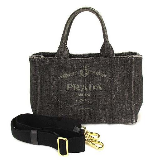 m3018 PRADA プラダ ナイロン ブラック ハンドバッグ-
