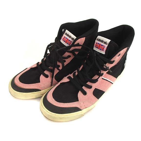 中古 アドミラル Admiral ハイカット スニーカー シューズ 靴 キャンバス スウェード 黒 ピンク 25cm レディース ベクトル 古着 069 ブランド古着販売のベクトル 通販 Yahoo ショッピング