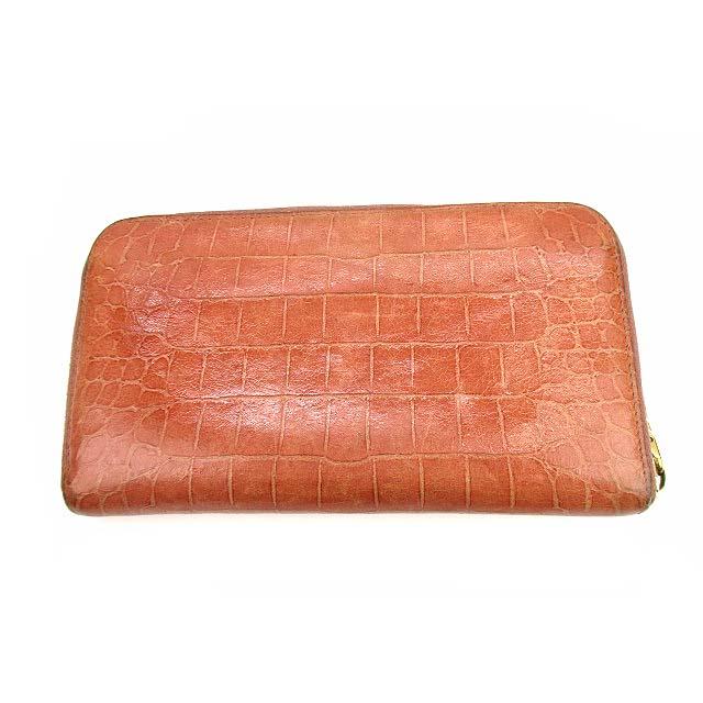 ご予約品 ミュウミュウ miumiu 折りたたみ財布 ウォレット クロコ型