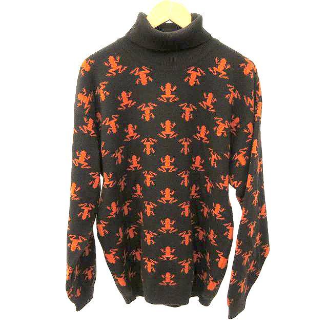 中古 ダンヒル Dunhill セーター カシミヤ100 カエル 総柄 タートルネック 国内正規 ニット カットソー M 茶 ブラウン オレンジ Ibs55 K メンズ 070 ブランド古着販売のベクトル 通販 Yahoo ショッピング