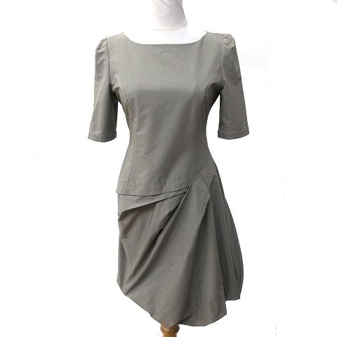 中古 フォクシーニューヨーク Foxey New York ワンピース 半袖 ドレス 244 モイストストレッチ バルーン ギャザーデザイン パーティー 40 L グレー Ibs93 K 070 ブランド古着販売のベクトル 通販 Yahoo ショッピング