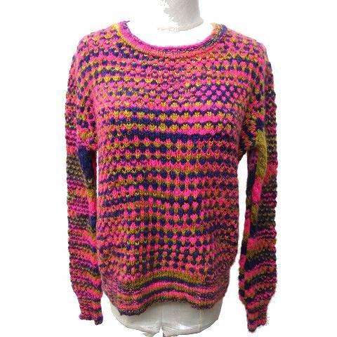 後払い手数料無料 中古 エルダーステイツマン Other The 古着 ベクトル レディース メンズ K ピンク Xs 総柄 プルオーバー カシミヤ100 セーター ニット Statesman Elder The 中古 エルダーステイツマン S Elder トップス