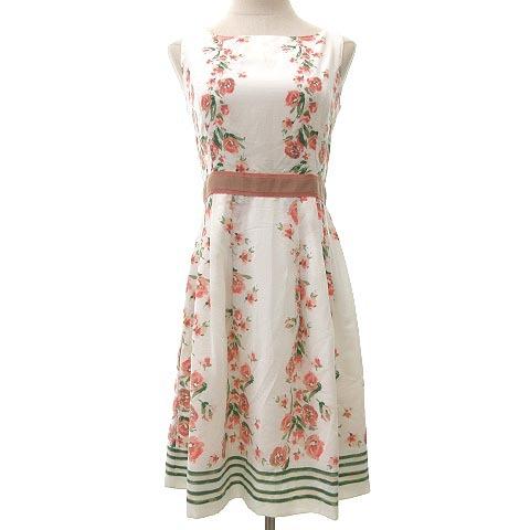中古 ジャスグリッティー Jusglitty ワンピース 膝丈 ノースリーブ 花柄 フラワー プリント 1 白 ホワイト Nvw R レディース ベクトル 古着 070 ブランド古着販売のベクトル 通販 Yahoo ショッピング