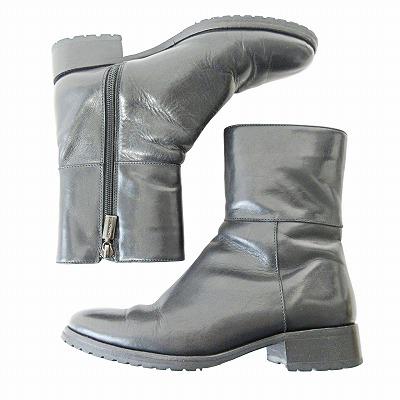 ブルーノマリ BRUNO MAGLI ショートブーツ 裏ボア レザー ローヒール 