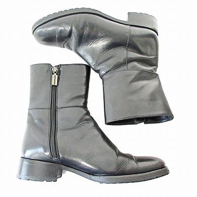 ブルーノマリ BRUNO MAGLI ショートブーツ 裏ボア レザー ローヒール 