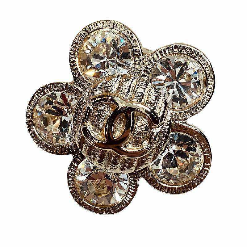 未使用品 シャネル CHANEL 花ブローチ ココマーク ビジュー フラワー 