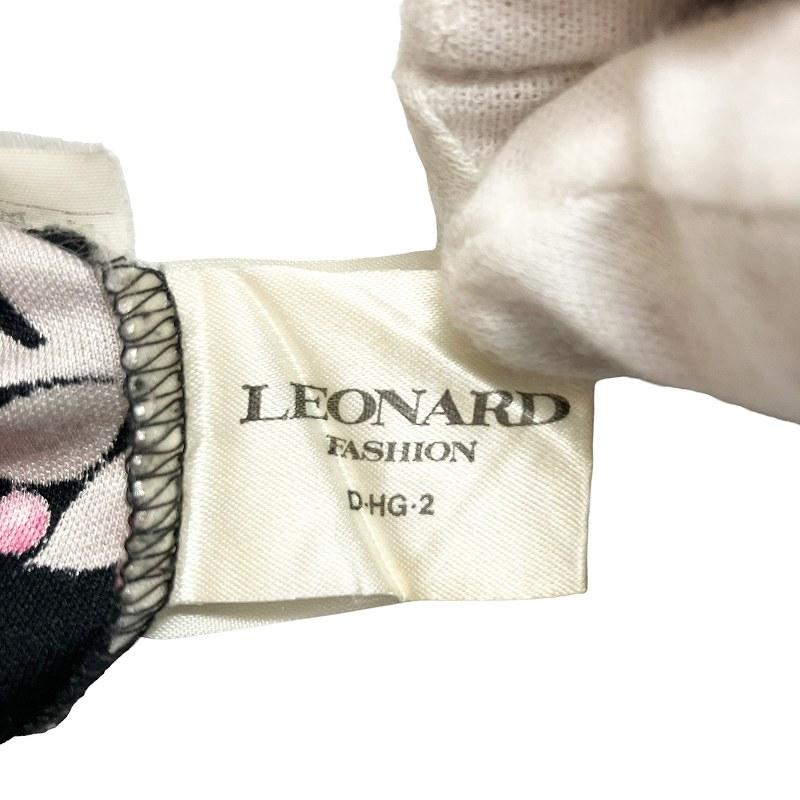 レオナール LEONARD 美品 Fashion 半袖 カットソー クルーネック 花柄 M 黒系マルチカラー レディース｜vectorpremium｜07