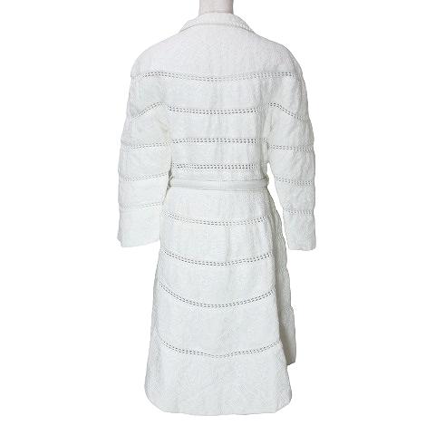 エルマノシェルビーノ ERMANNO SCERVINO 総レース ロング コート 中綿 
