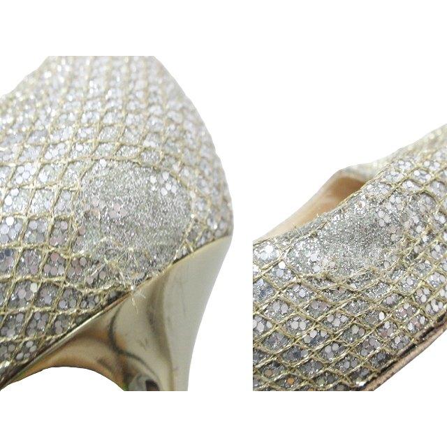 ジミーチュウ JIMMY CHOO グリッター ポインテッドトゥ パンプス  