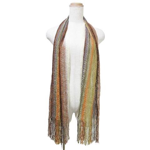 ミッソーニ MISSONI 美品 マフラー ストール スカーフ 薄手 レーヨン 