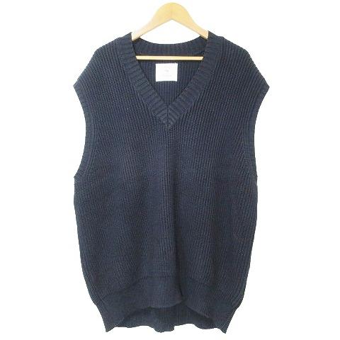 ブフト bukht 21SS SCHOOL BIGGEST V-VEST ニットベスト ミドルゲージ 