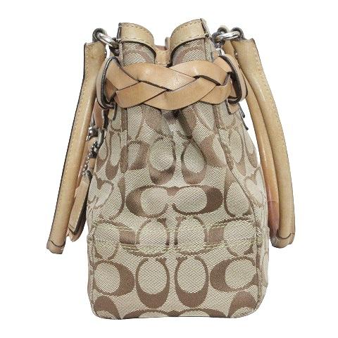 美品✨COACH ハンドバッグ シグネチャー ダークブラウン ハンプトンズ COACH（コーチ） COACH F13065 ハンドバッグ ハンプトンズ