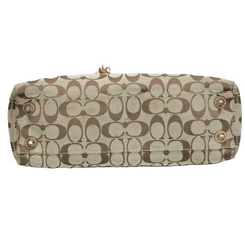 美品✨COACH ハンドバッグ シグネチャー ダークブラウン ハンプトンズ COACH（コーチ） COACH F13065 ハンドバッグ ハンプトンズ