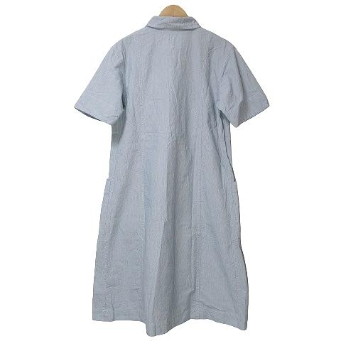 マーガレットハウエル MHL. 美品 ワーク シャツワンピース ロング 半袖 