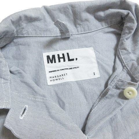 マーガレットハウエル MHL. 美品 ワーク シャツワンピース ロング 半袖 