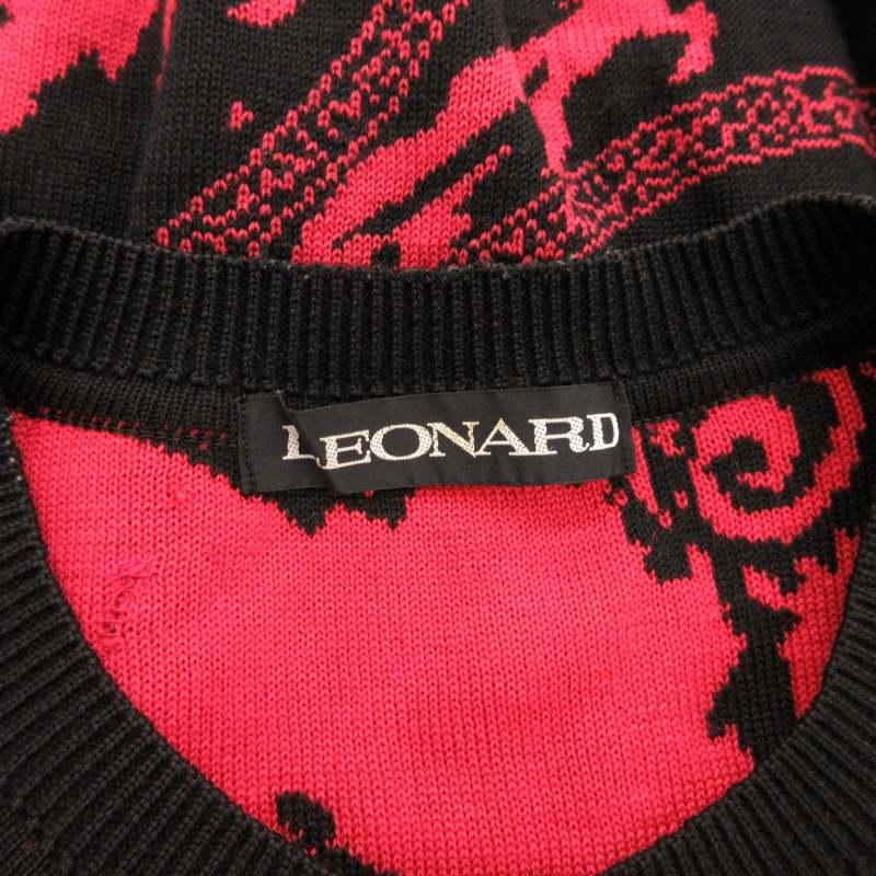 LEONARD（レオナール） ファーストライン 総柄カーディガン ニット  
