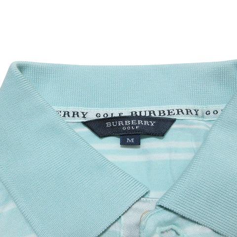 【美品✨️】【4】BURBERRY GOLF ボーダー ゴルフウェア メンズ バーバリーゴルフ BURBERRY GOLF ポロシャツ 半袖 ゴルフウェア