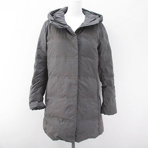 中古 ユニクロ Uniqlo ダウンコート ロング フード M グレー系 ジップアップ スナップボタン 裏地 レディース ベクトル 古着 077 1220 ブランド古着販売のベクトル 通販 Yahoo ショッピング