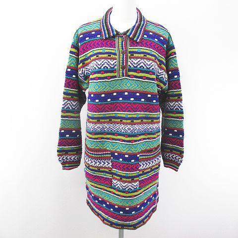 21正規激安 中古 ミッソーニ Missoni ボーダー 長袖 膝上 ミニ フレアワンピース ニット 152 マルチカラー イタリア製 毛 ウール 総柄 レディース ベクトル 古着 ランキング１位受賞 Etechnologies Shop