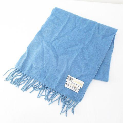 中古 Glentana カシミヤ マフラー ストール 青系 ブルー フリンジ 無地 メンズ ベクトル 古着 077 ブランド古着販売のベクトル 通販 Yahoo ショッピング