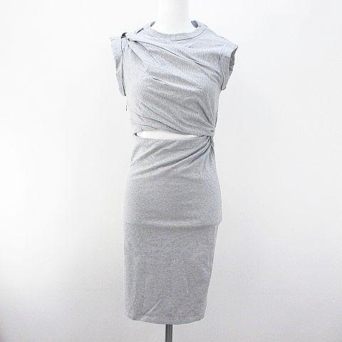中古 アレキサンダーワン Alexander Wang ノースリーブ 膝丈 ワンピース Xs 灰系 グレー 無地 綿 コットン ストレッチ レディース ベクトル 古着 077 ブランド古着販売のベクトル 通販 Yahoo ショッピング