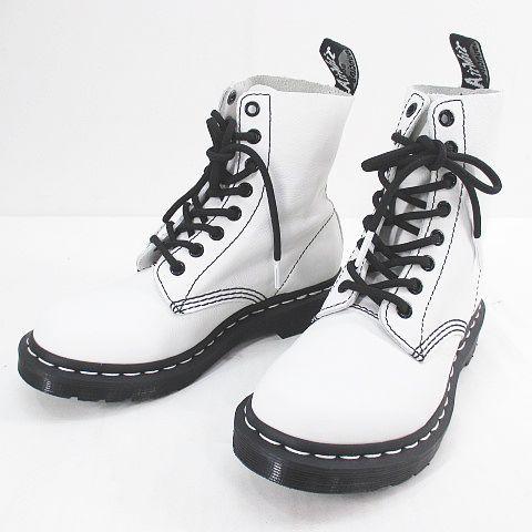 中古 ドクターマーチン Dr Martens 8ホール ブーツ ブラックステッチ Us6 ホワイト 白 レザー Aw006 レディース ベクトル 古着 077 ブランド古着販売のベクトル 通販 Yahoo ショッピング