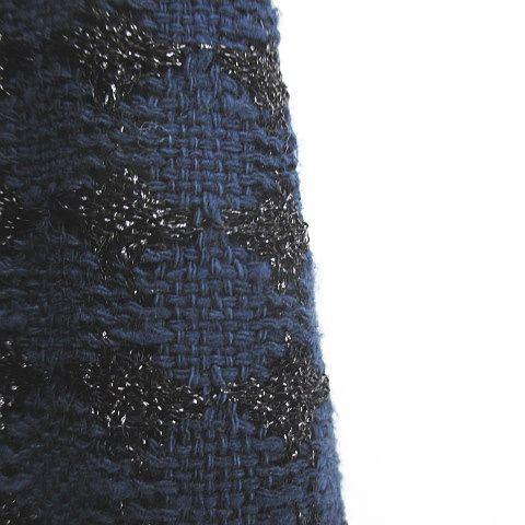 シャネル CHANEL P53380V40022 MB960 膝丈 ツイード プリーツスカート  