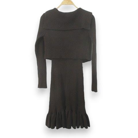 フォクシー FOXEY 20045-STMAG08 セットアップ ニット 膝丈 キャミ  