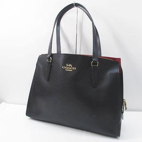 未使用級★ COACH C4077 テイタム キャリーオール40 A4収納可 黒 未使用級☆ COACH C4077 テイタム キャリーオール40 A4収納可 黒