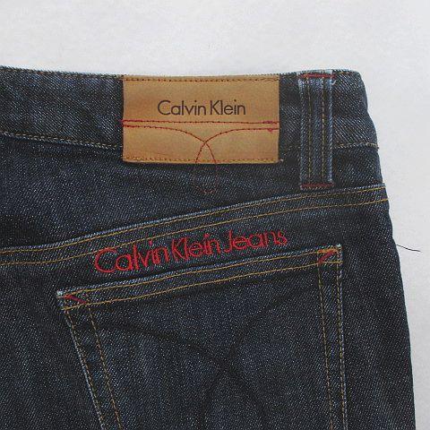 カルバンクラインジーンズ Calvin Klein Jeans ロング丈 デニムパンツ ジーンズ 29 インディゴ系 濃紺 ジップフライ ポケット 綿 コットン｜vectorpremium｜06