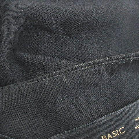 ザラ ベーシック ZARA BASIC ベスト ジレ 前開き ミディアム丈 S 黒系 ブラック 綿 コットン 無地 レディース｜vectorpremium｜07