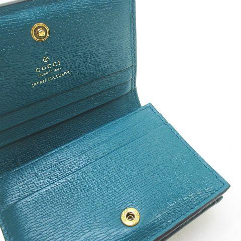 グッチ GUCCI ヒグチユウコ コラボ 2つ折り財布 グリーン レディース 