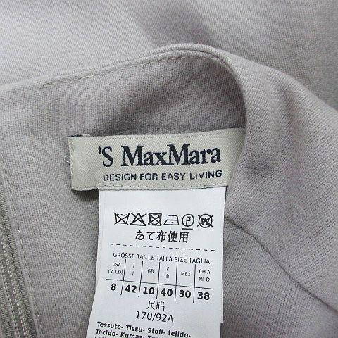 Sマックスマーラ 'S Max Mara 長袖 カットソー チュニック 42 灰系 ライトグレー プルオーバー バックファスナー ストレッチ 裏地 レディー｜vectorpremium｜03