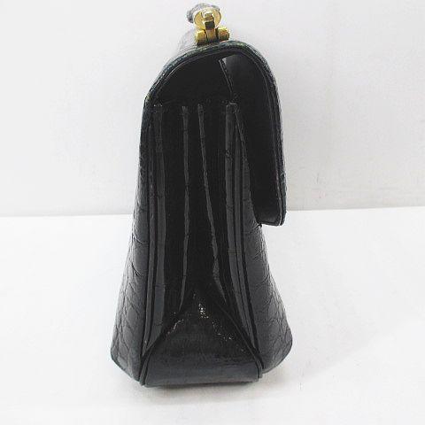 Genghiz.K ジンギスカン ハンドバッグ ゴールド金具 ブラック 黒系 