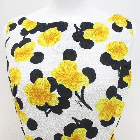 未使用品 ミリー milly 花柄 フラワー ノースリーブ 膝上 ミニ タイト  